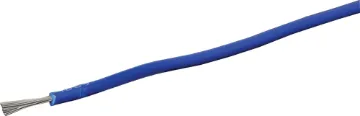 21AWG Blue Tinned Medium Duty Hook Up Cable 14 strand 21AWG medium gauge tinned copper hookup wire with a PVC insulator suitable for indoor general purpose wiring.