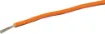Orange, 14 strand, 21AWG, medium gauge, tinned, copper hookup wire with a PVC insulator suitable for indoor, general purpose wiring.