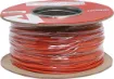 Orange, 14 strand, 21AWG, medium gauge, tinned, copper hookup wire with a PVC insulator suitable for indoor, general purpose wiring.