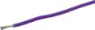 Purple, 14 strand, 21AWG, medium gauge, tinned, copper hookup wire with a PVC insulator suitable for indoor, general purpose wiring.