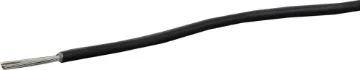 18AWG Black Tinned Heavy Duty Hook Up Cable Black, 24 strand, 18AWG, heavy duty, tinned copper wire with a PVC insulator suitable for indoor, general purpose wiring.