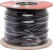Black, 24 strand, 18AWG, heavy duty, tinned copper wire with a PVC insulator suitable for indoor, general purpose wiring.
