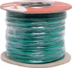 Green, 24 strand, 18AWG, heavy duty, tinned copper wire with a PVC insulator suitable for indoor, general purpose wiring.