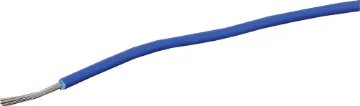 18AWG Blue Tinned Heavy Duty Hook Up Cable Blue, 24 strand, 18AWG, heavy duty, tinned copper wire with a PVC insulator suitable for indoor, general purpose wiring.