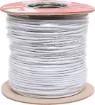 White, 32 strand, 17AWG, heavy duty, high current, tinned copper wire with a PVC insulator suitable for indoor 240V and heavy duty wiring.