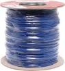 Blue, 32 strand, 17AWG, heavy duty, high current, tinned copper wire with a PVC insulator suitable for indoor 240V and heavy duty wiring.