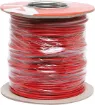 Red, 32 strand, 17AWG, heavy duty, high current, tinned copper wire with a PVC insulator suitable for indoor 240V and heavy duty wiring.