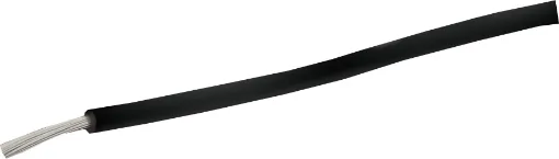 Black, 32 strand, 17AWG, heavy duty, high current, tinned copper wire with a PVC insulator suitable for indoor 240V and heavy duty wiring.