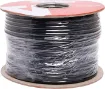 Black, 50 strand, 13AWG, heavy duty, high current, tinned copper wire with a high temperature rated PVC insulator.
