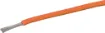 Orange, 50 strand, 13AWG, heavy duty, high current, tinned copper wire with a high temperature rated PVC insulator.