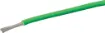 Green, 50 strand, 13AWG, heavy duty, high current, tinned copper wire with a high temperature rated PVC insulator.