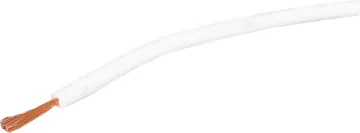 18AWG White Silicon High Temperature Hook Up Cable Suitable for general purpose wiring. High temperature silicone outer - rated to 180 degrees celcius.