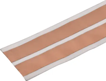 Flat Dual Conductor Speaker Installation Tape A flat copper tape ideal for running speaker cable underneath carpets. Can be folded to run around corners.