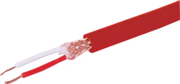 2 Core Red Heavy Duty Microphone Cable Extremely flexible, suitable for  mic extension leads.  Includes embedded string for improved strength, flexibility and reliability. 100m.
