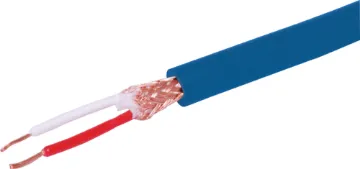 2 Core Blue Heavy Duty Microphone Cable Extremely flexible, suitable for  mic extension leads.  Includes embedded string for improved strength, flexibility and reliability. 100m.