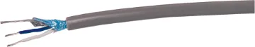 Shielded Audio/Data Cable Aluminium mylar shield with drain wire. 
Conductor colours:  Blue & White