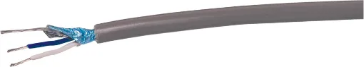 Aluminium mylar shield with drain wire. 
Conductor colours:  Black & White