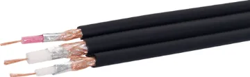 Ultra Low Loss Twin Video / Audio Cable Low loss stereo audio cable with central video transmission cable. Twin shielded with copper braid and mylar foil.