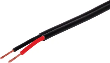17AWG Heavy Duty Automotive Black Figure 8 Cable Double PVC insulated twin. Separate conductors with non-bonded sheath.
