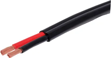 12AWG Heavy Duty Automotive Black Figure 8 Cable Double PVC insulated twin. Separate conductors with non-bonded sheath.