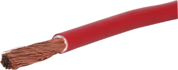 4AWG 152A Red Power Cable High current capacity suitable for connection between battery banks and inverters.