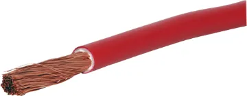 2AWG 201A Red Power Cable High current capacity suitable for connection between battery banks and inverters.