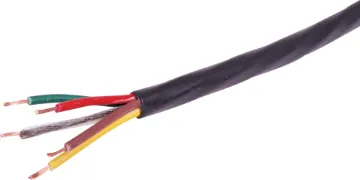 20AWG Black 5 Core Trailer Cable 5 core trailer cable for DC power wiring in automotive applications.