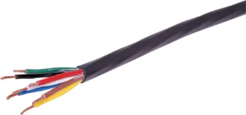 16AWG Black 7 Core 10A Trailer Cable 7 core 10A high current trailer cable for DC power wiring in automotive applications.