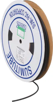 20mm Black Heat Shrink 50m Roll Military grade flexible tubing on rolls.  Suitable for insulation, colour coding, strain relief and protection.  Continuous temperature rating is -55C to 135°C and up to 300°C for short durations.  Shrink ratio is 2:1