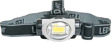 3 Watt 150 Lumen LED Headband Torch Incorporates a powerful 3W white COB LED torch light and an adjustable 3 strap elastic headband. 3 mode operation (half/full/flash). Excellent for working in dimly lit areas.