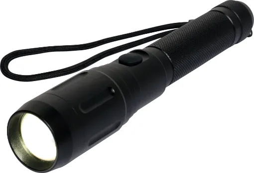This compact torch can not only be charged via usb, but can also be used as a powerbank. The torch employs a high brightness 5 Watt light that multiple modes.