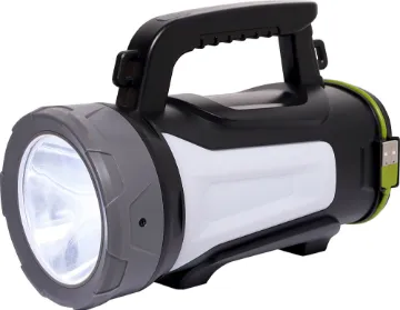 5W LED Handheld Powerbank Spotlight Torch Ideal for camping, roadside emergencies and a variety of uses around the home. It can be used as an LED lantern, torch and USB battery bank for keeping devices charged when camping.