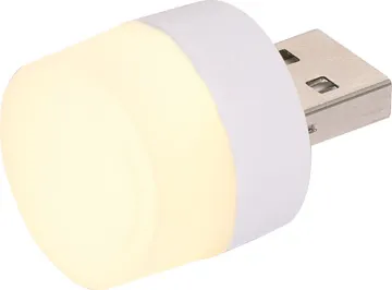 1W USB Warm LED Light Plug into any USB port for instant bright light. A handy way to light your way at night around the house, shed or workbench.  Plugs into any USB type A port.