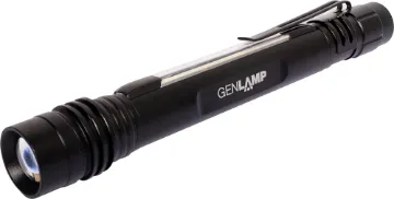 3W LED Aluminium Pen Light With 1W Lantern Need a torch for your pocket while you work? This handy pen light provides all the light you might need with a powerful 3W, 190 lumen beam with up to 40m range. The front of the torch can be rotated to a focus and adjust the light beam as needed.