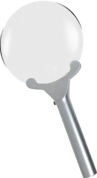 130mm 6x Handheld LED Magnifier A 130mm frameless magnifier with 6x magnification, 2x insert lens and LED illumination.
