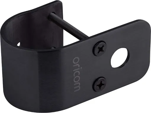 Black powdercoated brackets to suit 50mm diameter bull bars on 4WDs. 