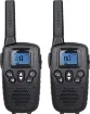 Great value twin pack of medium power transmitters offering range up to 7km for outdoor activities. Provides great voice quality and is ideal for keeping in touch whilst working or exploring. Includes 8 rechargeable batteries, mains charger & belt clips.