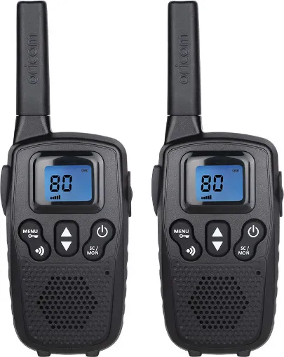 Great value twin pack of medium power transmitters offering range up to 7km for outdoor activities. Provides great voice quality and is ideal for keeping in touch whilst working or exploring. Includes 8 rechargeable batteries, mains charger & belt clips.