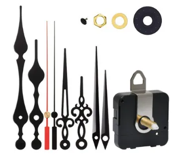 Quartz Clock Movement Kit For 16-21mm Panel A DIY kit for repairing old clocks or creating your own designs. Quartz movement ensures accuracy. Includes 3 styles of hands.  Requires single AA battery. 16-21mm panel thickness.