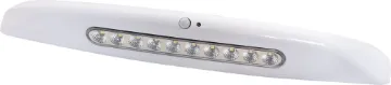 10W LED Caravan Awning Sensor Light This sensor awning light is designed for installation on the exterior of caravans, RVs and vehicles where a handy motion detect light is needed. IP65 weatherproof rated.  12-24V DC input. Size: 372W x 52D x 53Hmm.