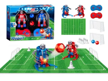 Soccer Challenge Robots Create your own family world cup with these fun football 
robots. 2 players included with pitch (1m x 0.8m), goals, ball and cones.