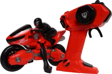 Remote Control Motorbike Your kids will have lots of fun with this 2.4GHz remote control motorbike. Not only can it swing left and right but it also features variable speed.
