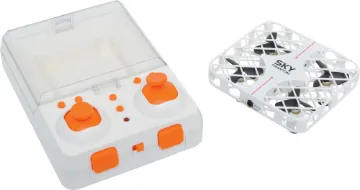 Mini Quad Copter Drone This nifty little copter fits into its controller for easy storage. The drone is recharged by USB (lead included), making it easy to recharge at home or in the car. It is easy to control, even for flying novices, and even peforms acrobatic flips.
