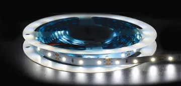 3528 Cool White 12 Volt LED Strip Light 5m This LED strip lighting on reels is remarkably easy to install in virtually any length you desire. The strips can be cut every 3 LEDs (or 50mm). Great for feature lighting around cabinetry, walkways and alcoves.