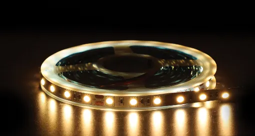 This LED strip lighting on reels is remarkably easy to install in virtually any length you desire. 