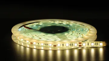 IP65 5050 Warm White 12 Volt LED Strip Light 5m This LED strip lighting on reels is remarkably easy to install in virtually any length you desire.