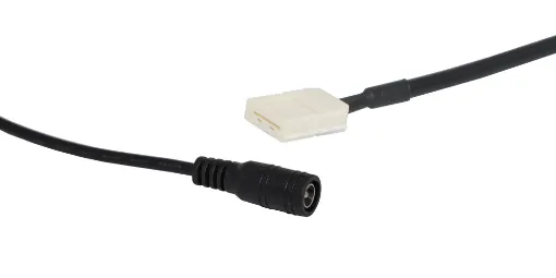 Allows easy connection cut of LED strip lighting to a power supply. Suits all 8mm wide LED strips with 2 pin connection.