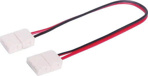 This flexible lead joiner allows you to connect LED strips through cabinet dividers, around corners etc. 