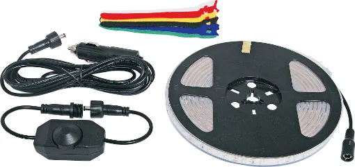 This handy strip lighting kit is great for setting up temporary lighting in tents, awnings, gazebos etc. 