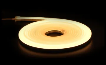 12V Neon Flex LED Strip Lighting IP65 Warm White Use it in long lengths for stunning coloured lighting effects or cut and shape into your own custom 'neon' signs.